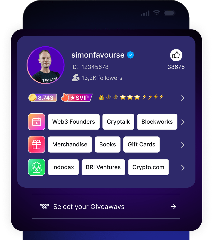 Favourse - Create Events & Experiences Together by Voting & Crowdfunding on the Blockchain