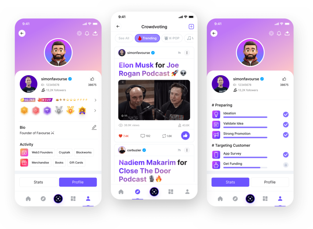 Favourse - Create Events & Experiences Together by Voting & Crowdfunding on the Blockchain